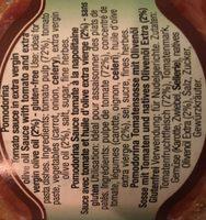 Sugo Pomodorina Ingredients
