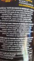 Monari Crema Aceto Balsamico Fragola ML250 Ingredients