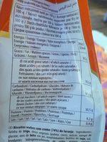 Party Wafers Orange Nutrition Label