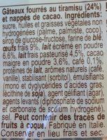 Moretta Tiramisu Ingredients