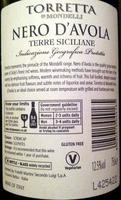 Nero D'avola Ingredients