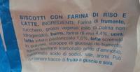 Frollini Con Riso E Latte Ingredients