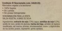 Condisoia Besciamella Ingredients