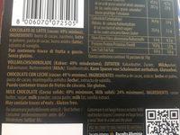 Vanini Milk Chocolate 49% Cocoa Ingredients