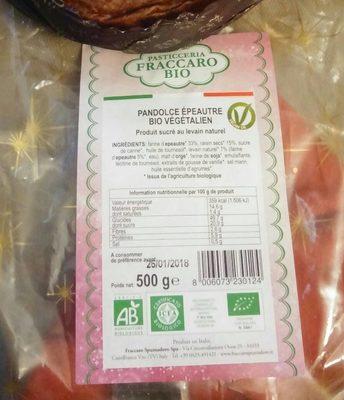 Pandolce Vegetalien Farine Epeautre