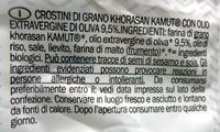 Morato - Pane E Idee - Crostini Kamut - Prodotto Biologico Ingredients