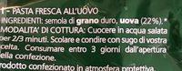 500G Tagliatelles Pochon Antica Ingredients