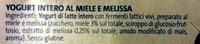Yogurt Al Miele E Melissa Ingredients