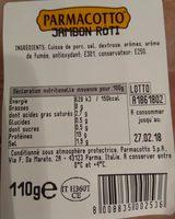 110G Jambon Roti Traditionnel Parmacotto Ingredients