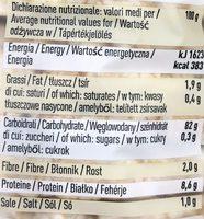 Alce Nero Organic Multicereal Cakes Nutrition Label