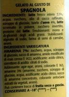 Gelato Al Gusto Di Spagnola Ingredients