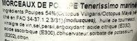 Poulpe Marin Ingredients