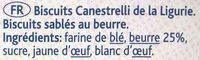 Canestrelli Della Liguria Ingredients