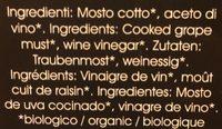 Vinaigre Balsamique De Modene Rouge Ingredients