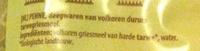 Penne, Deegwaren Van Volkoren Durum Tarwegriesmeel Ingredients