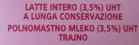 Latte Intero UHT Eurospin Ingredients
