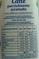 Latte Parzialmente Scremato Ingredients