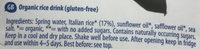 Boisson Biologique  Base De Riz Ingredients