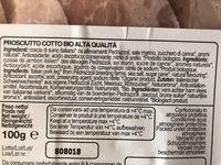 PROSCIUTTO COTTO ITALIANO Ingredients