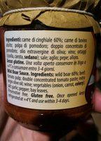 Sugo Di Cinghiale, Itoscanacci Ingredients