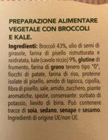 Mini Burge Vegan Broccoli E Kale Ingredients