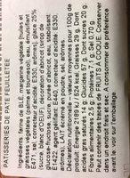 Fietta Sfogliatine GR125 Offerta Ingredients