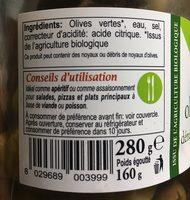 Olives Vertes Dnoyautes Ingredients
