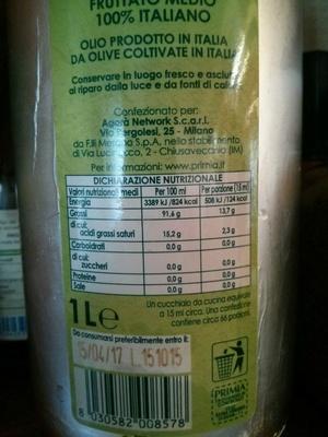 Olio Extra Vergine Di Oliva