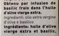 Huile D'olive Au Basilic Ingredients