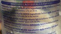 Mozzarella Di Bufala Campana Ingredients