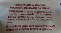 Biscotti Alle Mandorle Ingredients