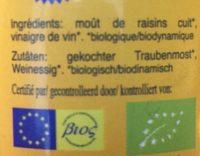 Vinaigre Balsamique Ingredients