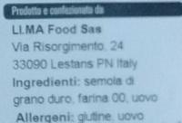 Tagliatelle Ingredients