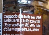 Carpaccio  La Truffe Noir D't Ingredients