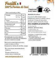 Fusilli 100% Farina Di Ceci BIO - Azienda Agricola Monte Monaco Ingredients