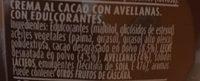 Nocilla 0% Ingredients