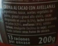 Crema De Cacao Y Avellanas Con Leche &quot;Nocilla&quot; Ingredients