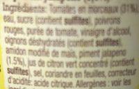 Sauce Apritif Mexicanita Ingredients