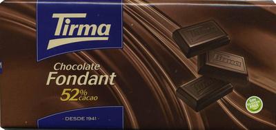 Tableta De Chocolate Negro 52% Cacao