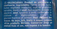 Valencianas Ingredients