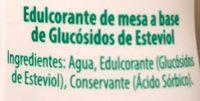 Natreen Stevia Lquido, 125ML Ingredients