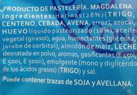 Magdalenes Bella Easo Artesanes Ingredients