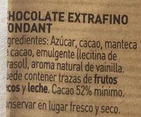 Chocolate Negro Para Repostera Ingredients