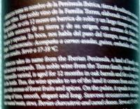 IBRICOS CRIANZA 2010 Rioja Ingredients