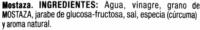 Mostaza Original Ingredients