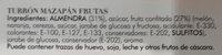 Turrn Mazapn Frutas Ingredients
