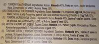Turron De Yema El Almendro Ingredients