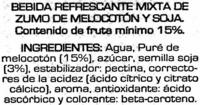 Bebida De Zumo Y Soja "Don Simn" Melocotn Ingredients
