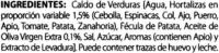 Caldo De Verduras Ingredients