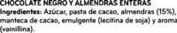 Tableta De Chocolate Negro Con Almendras 40% Cacao Ingredients
